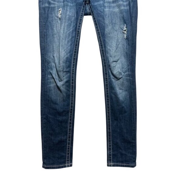 Miss Me Set of 2 Jean Women 28 Blue Bootcut & Skinny Cowgirl Western Y2K Studded - Picture 11 of 16